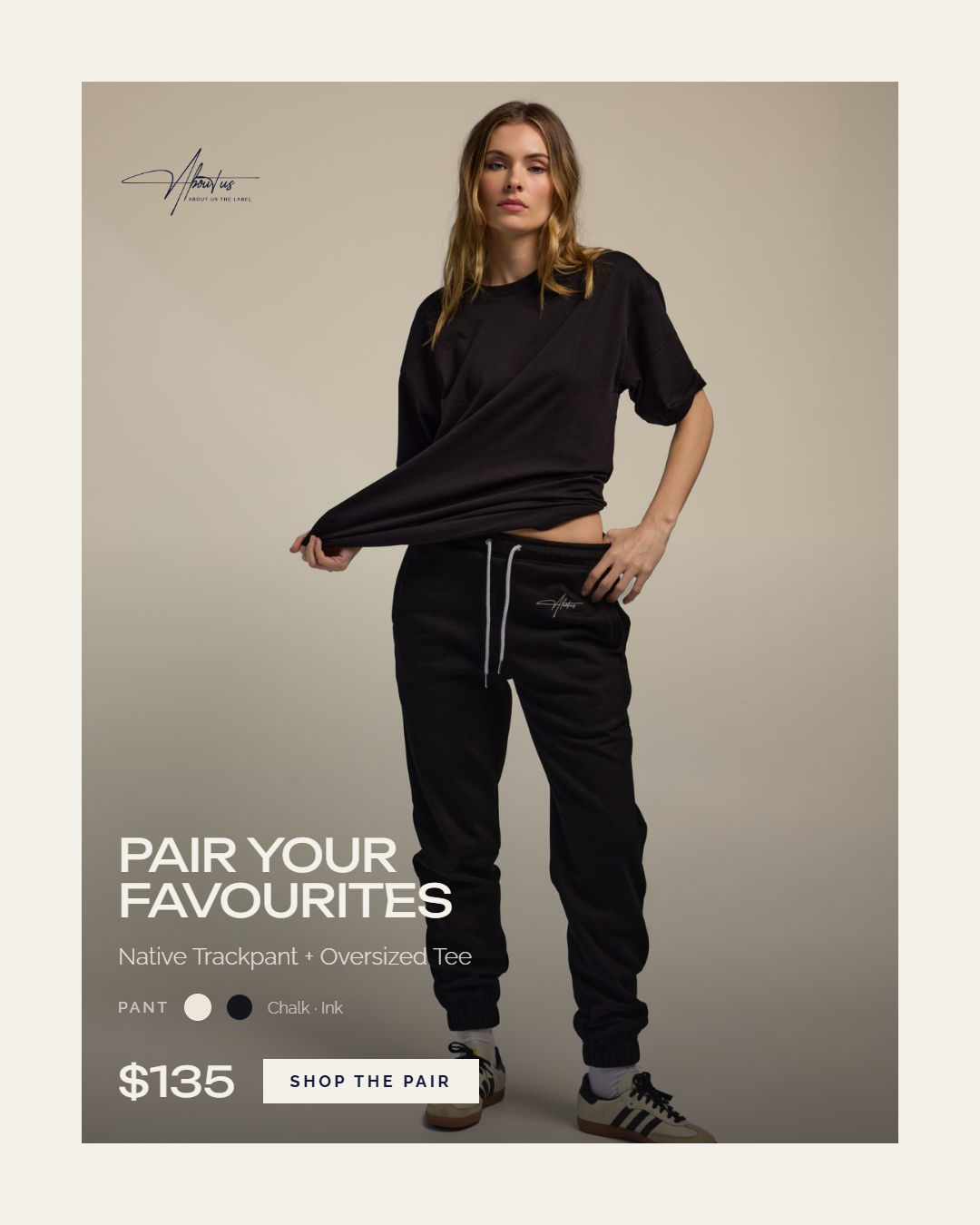 Native Trackpant + Oversized Signature Tee