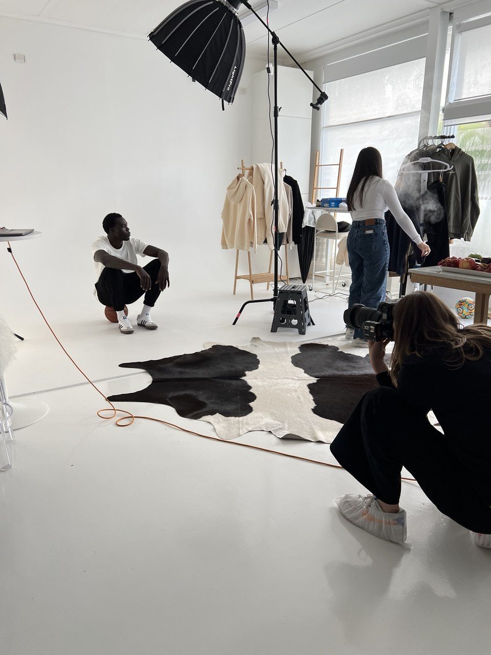 Behind the scenes at an About Us studio shoot in Melbourne